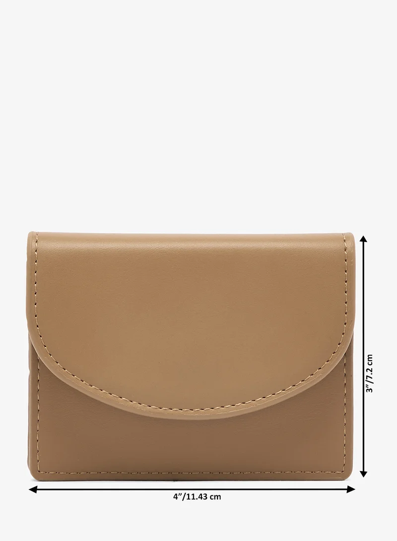 ELLA Brown Flap Classic Card Holder Mini Wallet for Women | Best Price UAE